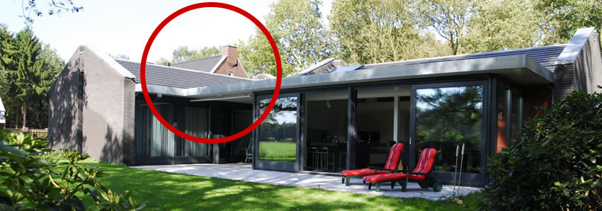 Foto mét schoorsteen Foto mét schoorsteen